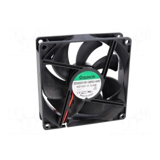 Fan: DC | axial | 12VDC | 92x92x25mm | 87.55m3/h | 34dBA | ball bearing