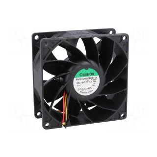 Fan: DC | axial | 12VDC | 92x92x38mm | 204.21m3/h | 57.6dBA | Out: F type