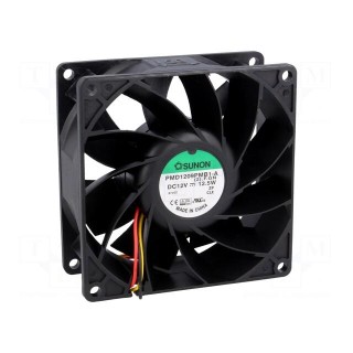 Fan: DC | axial | 12VDC | 92x92x38mm | 204.21m3/h | 57.6dBA | Out: F type