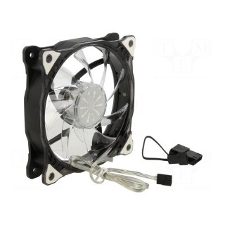 Fan: DC | axial | 12VDC | 120x120x25mm | 23.2dBA | slide bearing | white