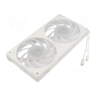 Fan: DC | axial | 12VDC | 240x125x25mm | 37.5dBA | ball bearing | white