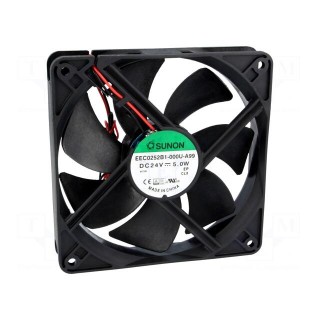Fan: DC | axial | 24VDC | 120x120x25mm | 183.8m3/h | 44.5dBA | Len: 330mm