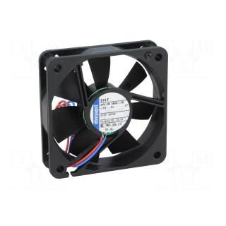 Fan: DC | axial | 60x60x15mm | 29m3/h | 27dBA | slide bearing | 3900rpm