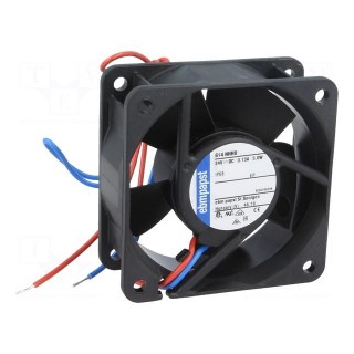 Fan: DC | axial | 24VDC | 60x60x25mm | 56m3/h | 41dBA | ball bearing | IP68