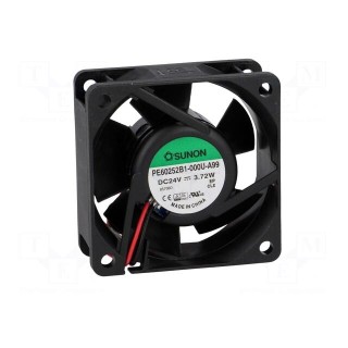 Fan: DC | axial | 24VDC | 60x60x25mm | 61.16m3/h | 44dBA | ball bearing