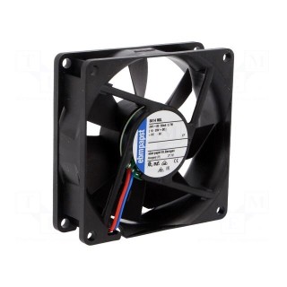 Fan: DC | axial | 24VDC | 80x80x25mm | 33m3/h | 12dBA | slide bearing