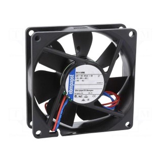 Fan: DC | axial | 24VDC | 80x80x25mm | 45m3/h | 21dBA | ball bearing