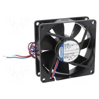 Fan: DC | axial | 24VDC | 80x80x25mm | 78.8m3/h | 32dBA | slide bearing