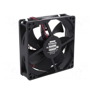 Fan: DC | axial | 24VDC | 92x92x25mm | 57m3/h | 22dBA | ball bearing