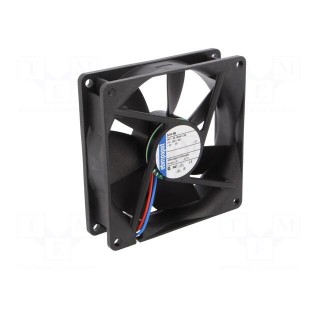 Fan: DC | axial | 24VDC | 92x92x25mm | 84m3/h | 32dBA | slide bearing