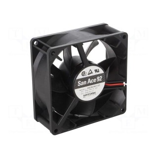 Fan: DC | axial | 24VDC | 92x92x38mm | 152.4m3/h | 43dBA | ball bearing