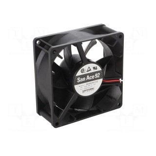 Fan: DC | axial | 24VDC | 92x92x38mm | 152.4m3/h | 43dBA | ball bearing