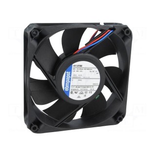 Fan: DC | axial | 48VDC | 119x119x25mm | 225m3/h | 55dBA | ball bearing