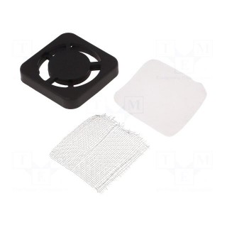 Guard | 40x40mm | screw | Holes pitch: 32mm | Cover material: plastic
