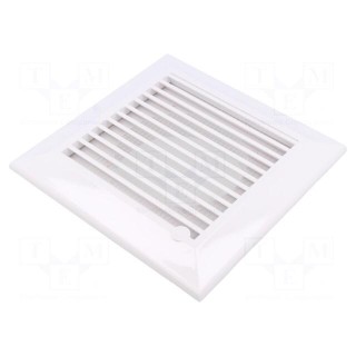 Accessories: ventilation grille | white | Body dim: 175x175x25mm