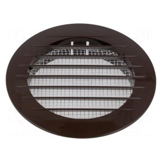 Accessories: ventilation grille | bronze | Body dim: Ø133x26mm