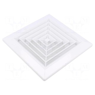 Accessories: ventilation grille | white | Body dim: 174x174x35mm