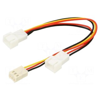 Wire: for fan supplying | Plug: straight | splitter 2x | 3pin x3