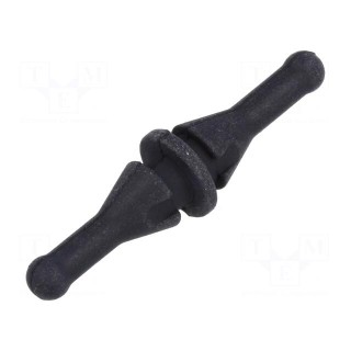 Fastener for fans and protections | Ømount.hole: 5mm | black