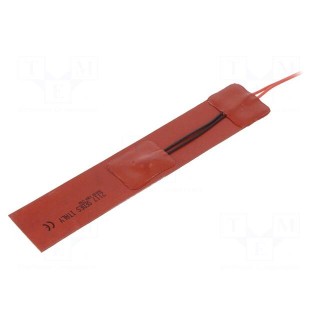 Heating mat | silicone | 210x40mm | 230V | 176W | -30÷180°C | thermostat