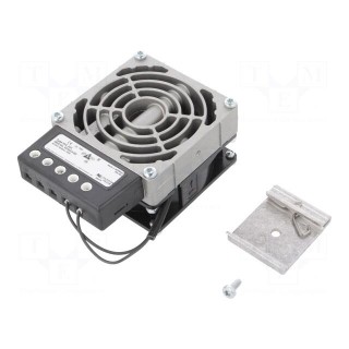 Blower heater | 100W | IP20 | for DIN rail mounting | 80x112x47mm