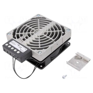 Blower heater | 200W | IP20 | for DIN rail mounting | 119x151x47mm