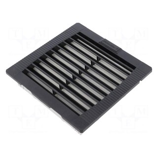 Filter | Cutout: 125x125mm | D: 26mm | IP55 | Mounting: push-in | black