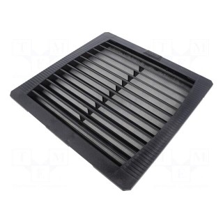 Filter | Cutout: 223x223mm | D: 38mm | IP54 | Mounting: push-in | black