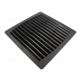 Filter | Cutout: 291x291mm | D: 39mm | IP54 | Mounting: push-in | black