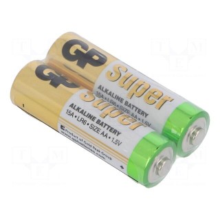 Battery: alkaline | 1.5V | AA | non-rechargeable | 2pcs | SUPER