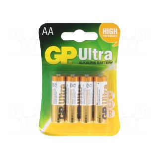 Battery: alkaline | 1.5V | AA | Batt.no: 4 | non-rechargeable