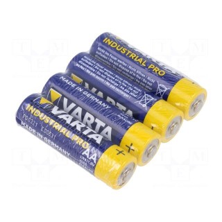 Battery: alkaline | 1.5V | AA | non-rechargeable | Ø14.5x50.5mm | 4pcs.