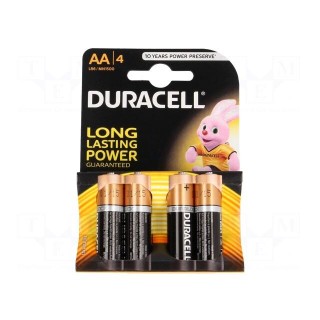 Battery: alkaline | 1.5V | AA | Basic | Batt.no: 4 | non-rechargeable
