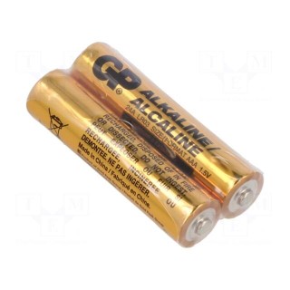Battery: alkaline | 1.5V | AAA | non-rechargeable | 2pcs.