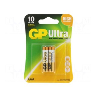Battery: alkaline | 1.5V | AAA,R3 | non-rechargeable | Ø10.5x44.5mm