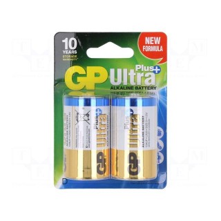 Battery: alkaline | 1.5V | D | non-rechargeable | 2pcs | ULTRA PLUS