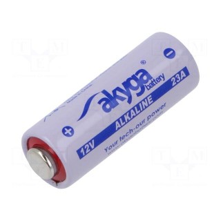 Battery: alkaline | 12V | 23A,8LR932 | 48mAh | non-rechargeable