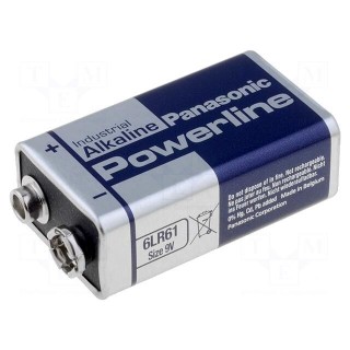 Battery: alkaline | 9V | 6F22 | non-rechargeable