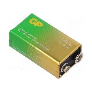 Battery: alkaline | 9V | 6F22 | non-rechargeable | 48.5x26.1x17.1mm