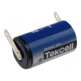 Battery: lithium | 3.6V | 1/2AA | soldering lugs | Ø14.3x24.6mm