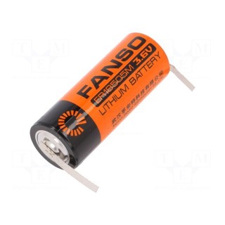 Battery: lithium | 3.6V | 18505 | soldering lugs | Ø18.5x50.5mm