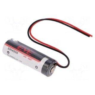 Battery: lithium | 3.6V | AA | 150mm leads | Ø14.5x50.5mm | 2700mAh