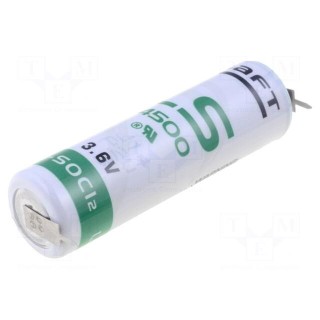 Battery: lithium | 3.6V | AA | 2pin | Ø14.5x50mm | 2600mAh