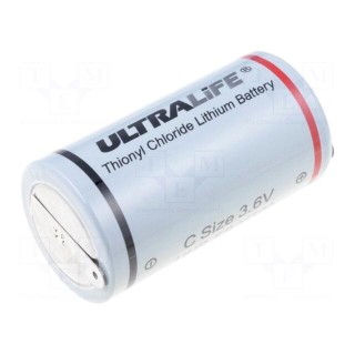 Battery: lithium | 3.6V | C | 6500mAh | Ø26.2x50mm | soldering lugs