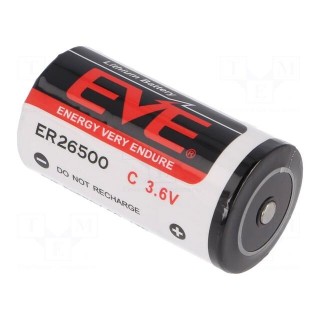 Battery: lithium | 3.6V | C | Ø26x50mm | 8500mAh | non-rechargeable