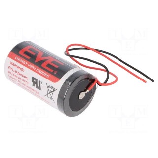 Battery: lithium | 3.6V | D | 150mm leads | Ø32.9x61.5mm | 19000mAh