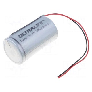 Battery: lithium | 3.6V | D | cables | Ø34.2x61.5mm | 19000mAh