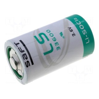 Battery: lithium | 3.6V | D | Ø33.5x61.5mm | 17000mAh
