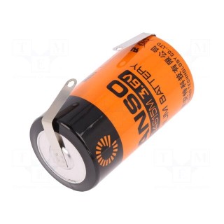 Battery: lithium | 3.6V | D | 13000mAh | Ø34.2x61.5mm | soldering lugs