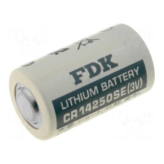 Battery: lithium | 3V | 1/2AA | Ø14.5x25mm | 850mAh | non-rechargeable